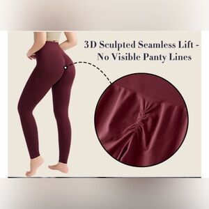 🍒Lumivae Sculpted Seamless Leggings in cassis  size XXL&M NWOT